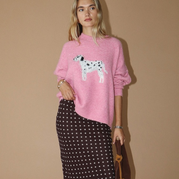 Bailey Rose Pink Dalmatian Sweater S - Picture 3 of 5